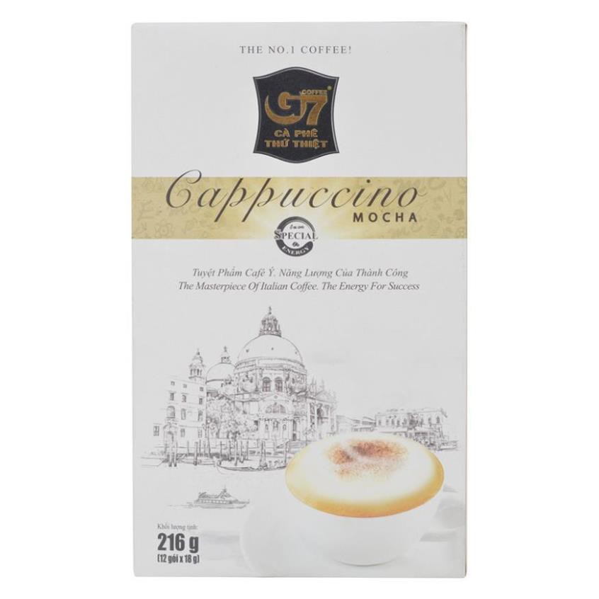 Cà phê hòa tan Trung Nguyên Cappuccino Mocha - Capuchino Hazelnut - Cappuchino Dừa Coconut