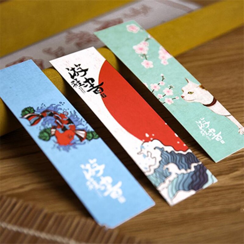 Set 30 thẻ bookmark đánh dấu trang sách phong cách vintage dễ thương