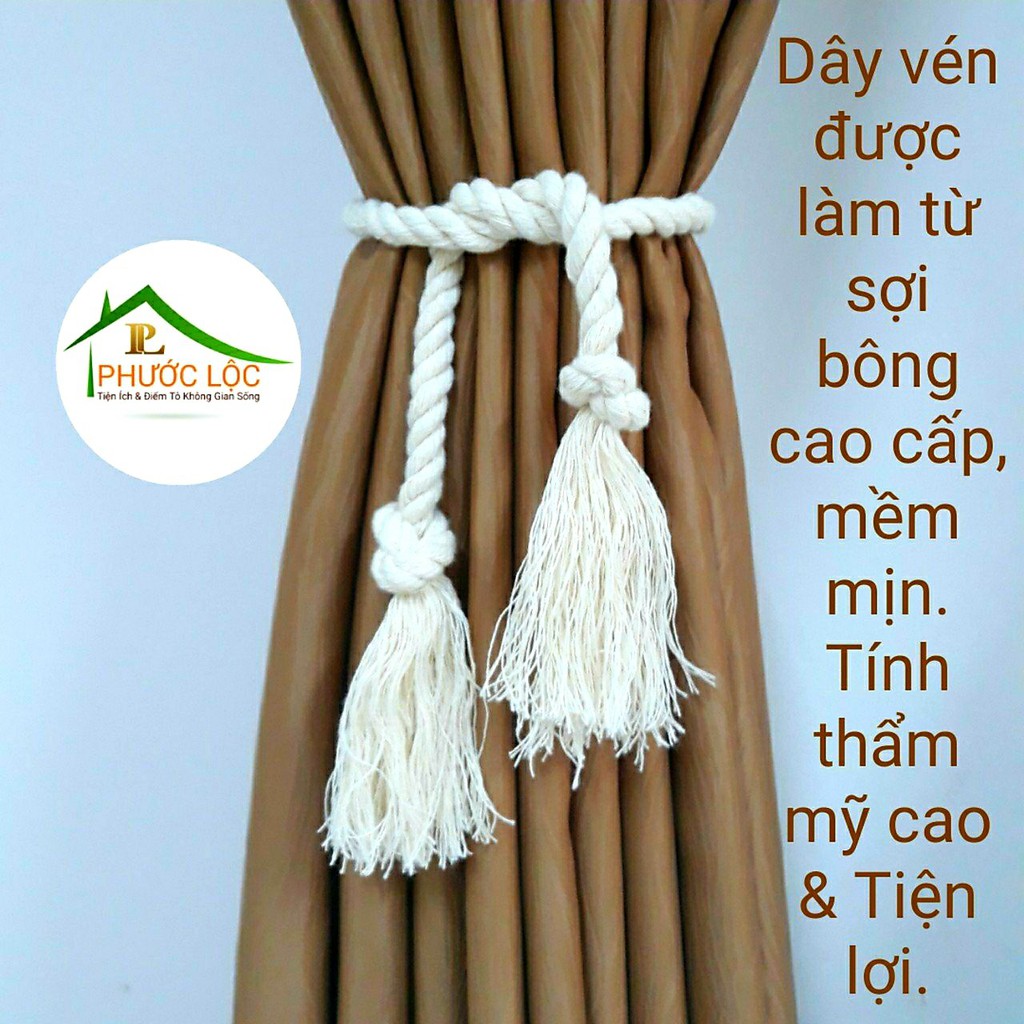 ✔️ Dây Buộc Rèm Phong Cách Vintage Làm Từ Dây Thừng Cotton Cao Cấp