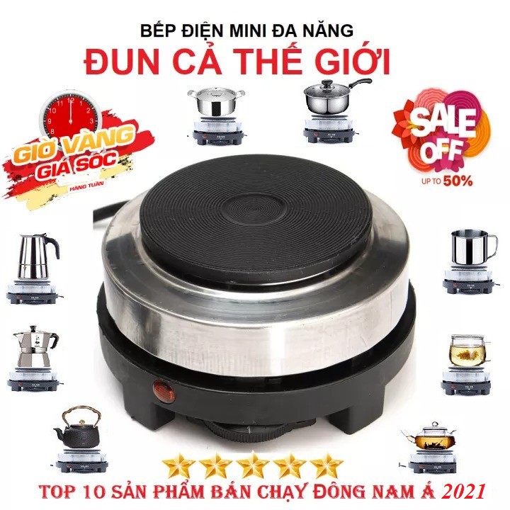 Bếp điện mini 500W dùng để đun sôi cà phê và hâm thức ăn, Bếp Từ Đơn Mini Đa Năng Siêu Tiện Lợi