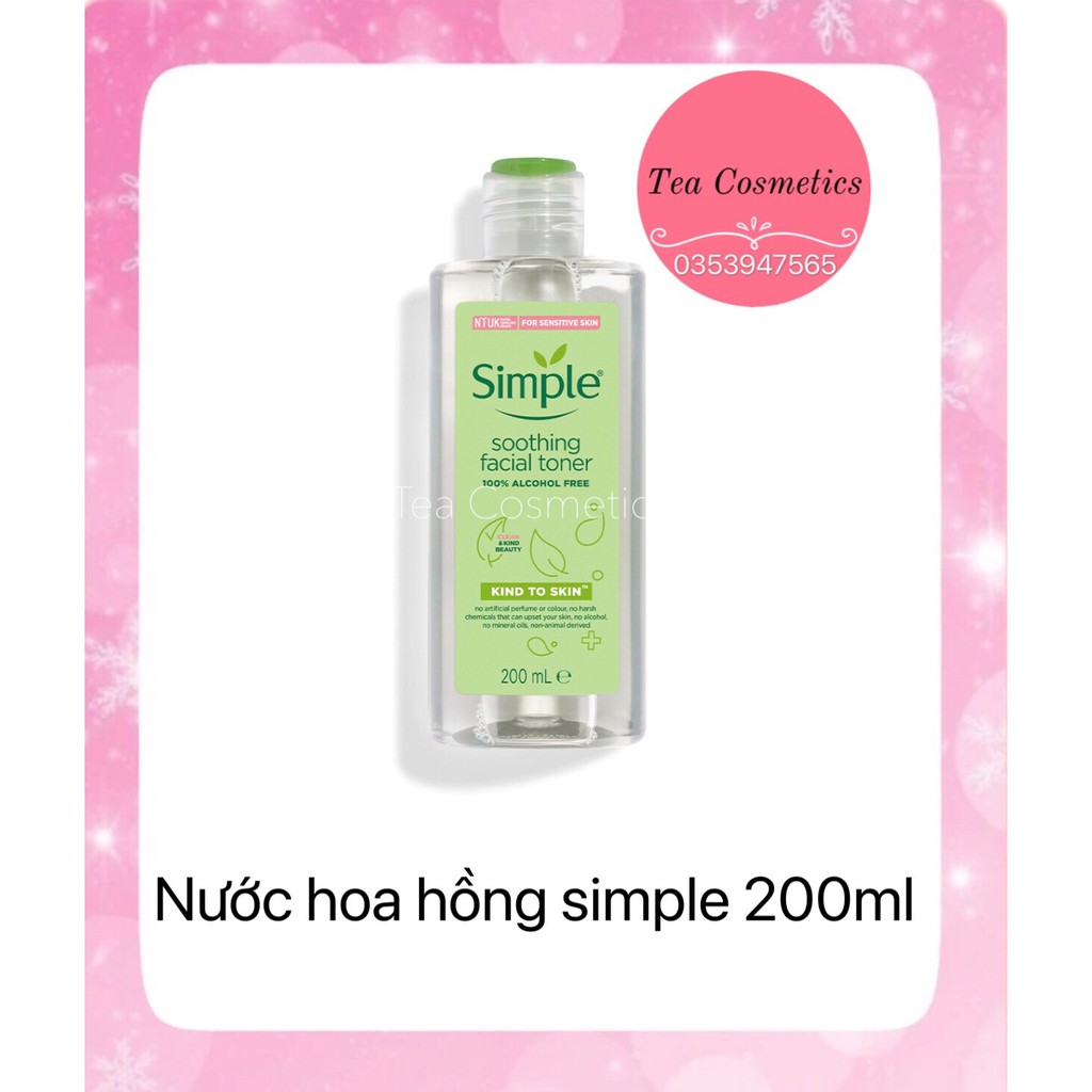 Nước hoa hồng Simple Kind To Skin Soothing Facial Toner