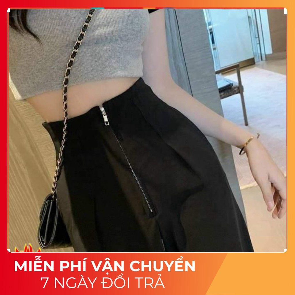QUẦN SUÔNG CẠP CAO GEN BỤNG KHÓA TRƯỚCHOT TREND 2021 QUẦN VẢI ỐNG RÔNG ỐNG RỘNG SIÊU HÁCH DÁNG CHO CHỊ EM Hàng đẹp