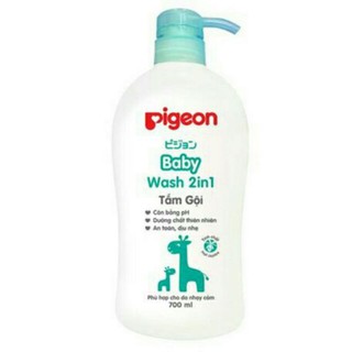 Sữa tắm gội pigeon 2 trong 1 700ml -xanh quangbinh0208