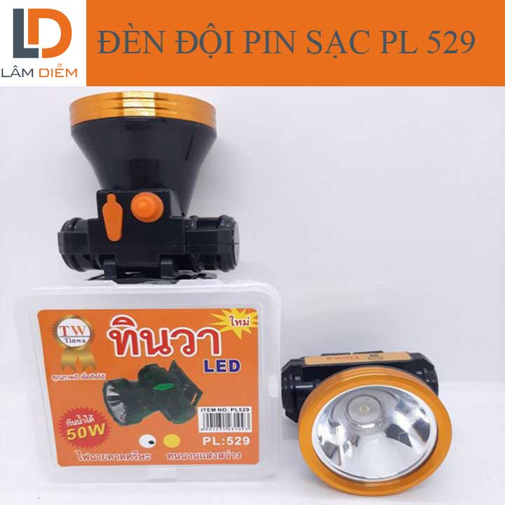 ĐÈN ĐỘI PIN SẠC SIÊU SÁNG PL 529 CÔNG SUẤT 50W [ HÀNG CHUẨN]