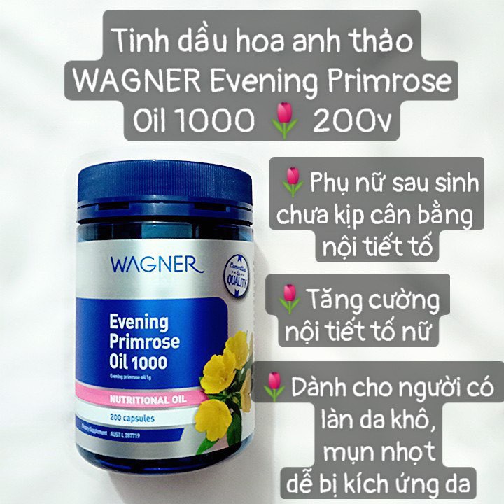 Tinh dầu Hoa Anh Thảo Wagner 200 viên.(Date 2024)