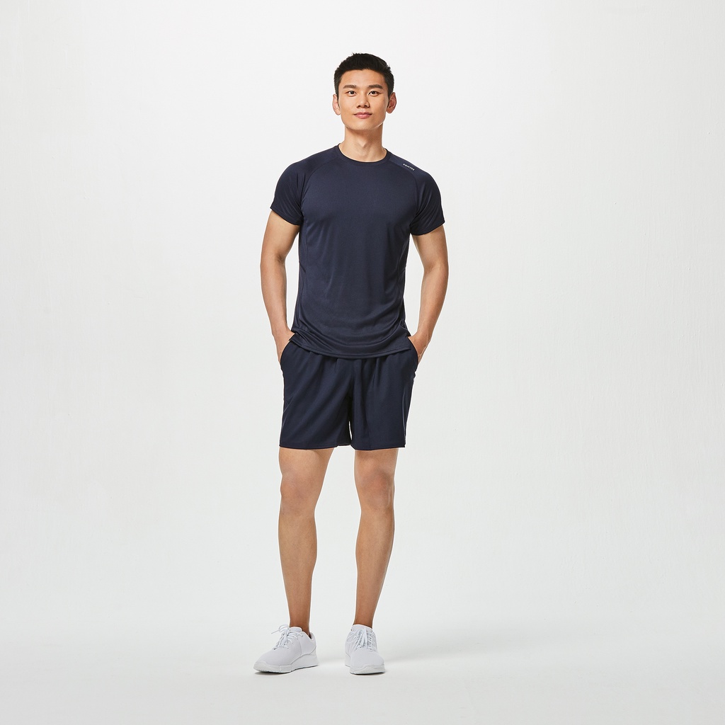 Quần short thể thao nam DOMYOS FST100 có túi - Xanh navy