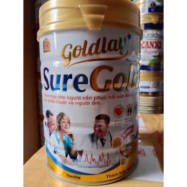 Sữa bột Goldlay Sure Gold 900g: dinh dưỡng đặc biệt cho người già cần phục hồi sức khỏe, người sau phẫu thuật và ốm yếu