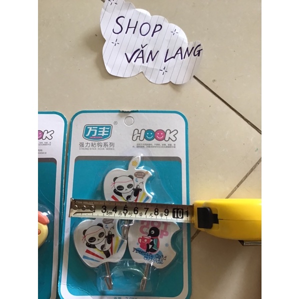 Vỉ 3 Móc dán tường treo đồ siêu dễ thương, chịu lực tốt
