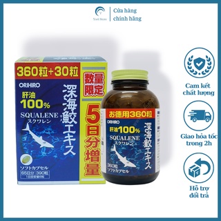 Sụn Vi Cá Mập Squalene Orihiro Nhật Bản 360 viên , 390 viên bổ mắt, xương khớp và tim mạch.