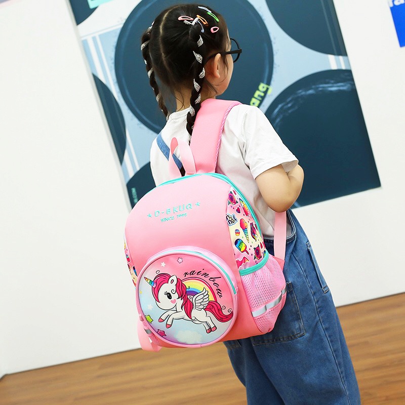 Balo cho bé 3-7 tuổi chống thấm nước BBShine, Balo đi học nhiều họa tiết hoạt hình đáng yêu – B025