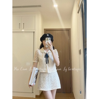 Set váy hoa cúc tiểu thư ( kèm nơ cài ngực)