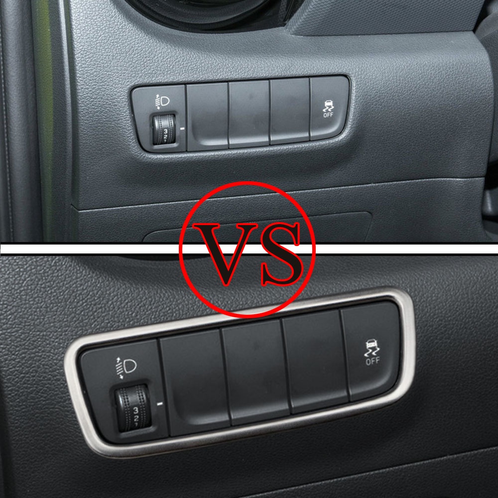 Miếng Dán Trang Trí Bảng Điều Khiển Đèn Pha Xe Hơi Cho Hyundai Kona Encino 2018-2021