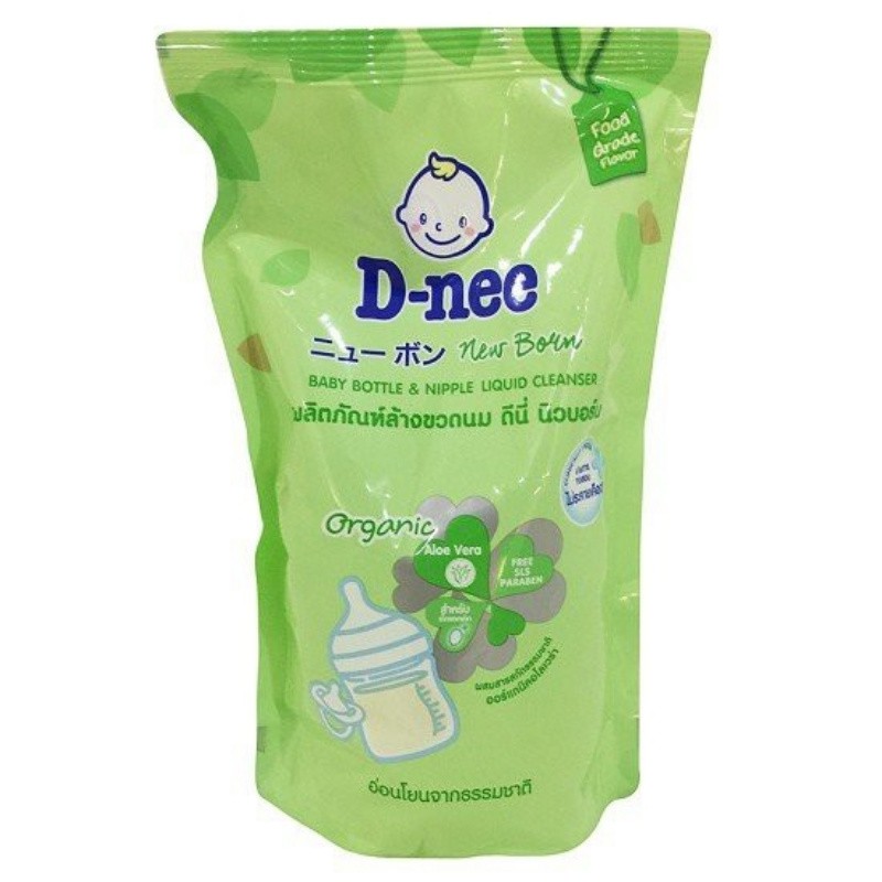 [Cho bé] Nước rửa bình sữa Dnee Oganic Thái Lan 600ml (trà xanh)