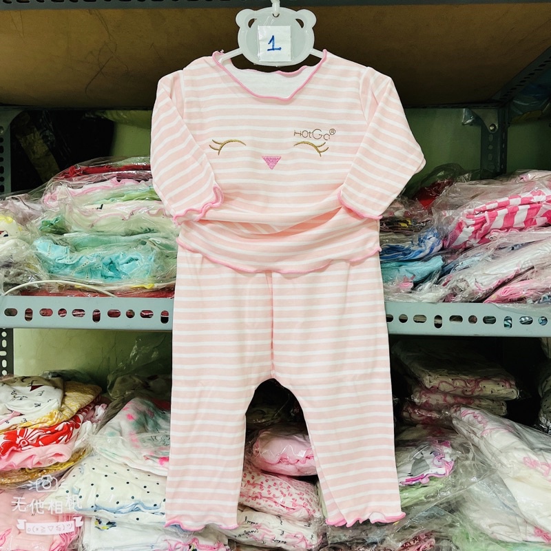 Bộ tay dài thun mát hotga cho bé gái 5-12kg