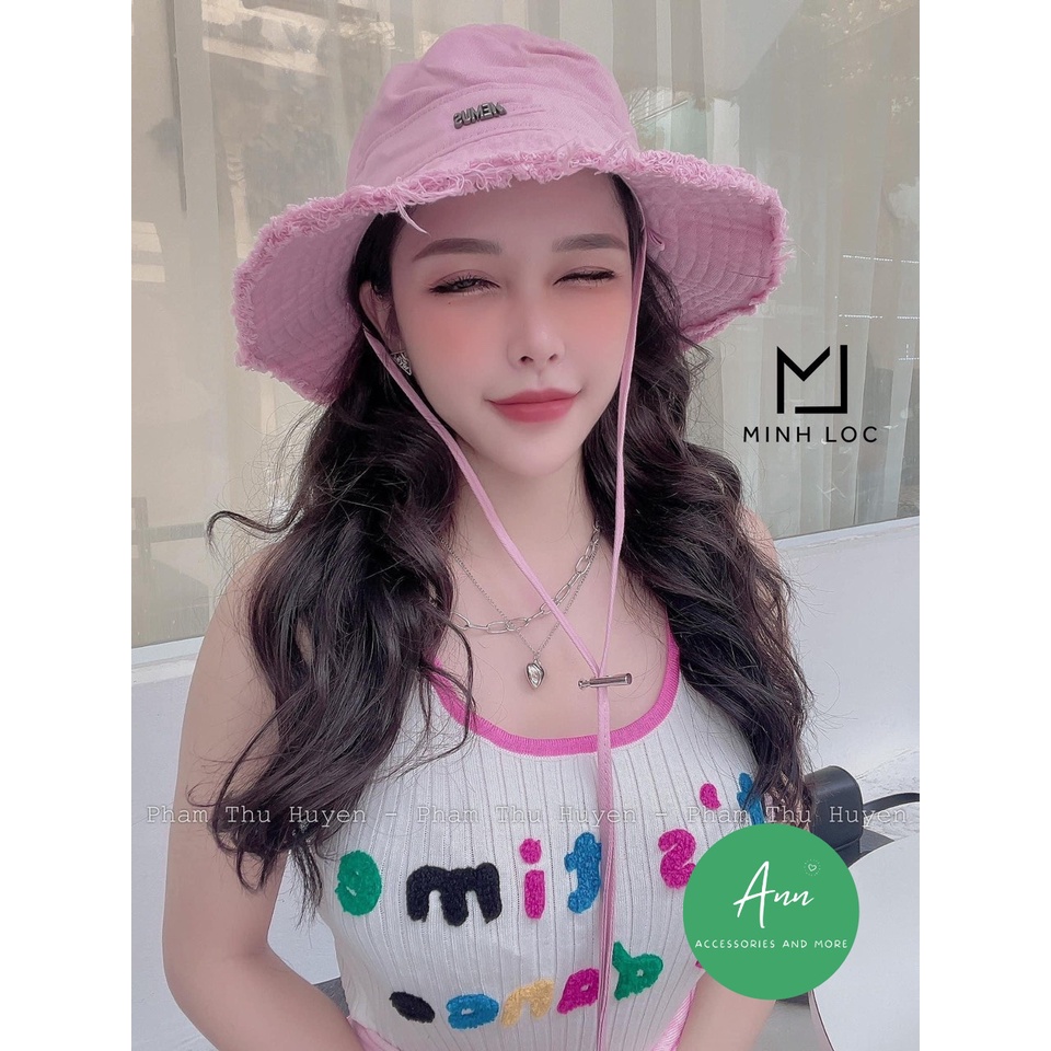 Mũ Nón Tai Bèo JACQUEMUS  Chống Nắng Đi Biển, Thiết Kế Thời Trang, Chất Liệu Kaki Cotton Mềm, Hàng Quảng Châu, Sẵn 7 Màu