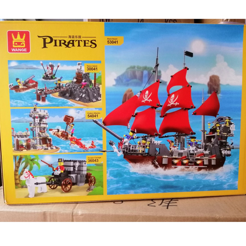 (CÓ SẴN) Lắp ráp 53041 Caribbean pirate black Beard Queen Anne Revenge ship Con Tàu Sự Trả Thù Của Nữ Hoàng Anne