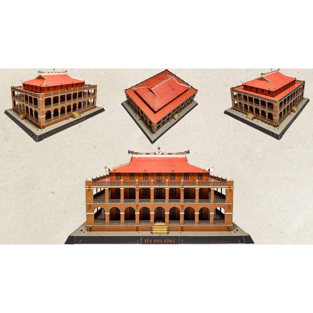 Mô hình giấy 3D Bến Nhà Rồng tự lắp ghép - TAYTA