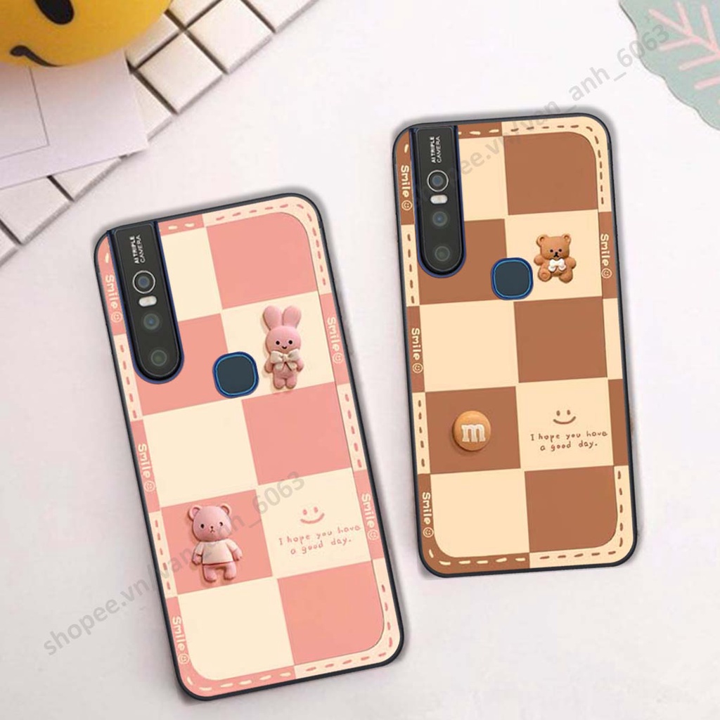 Ốp lưng Vivo V15 / V15 Pro hình gấu, kẹo dễ thương cute
