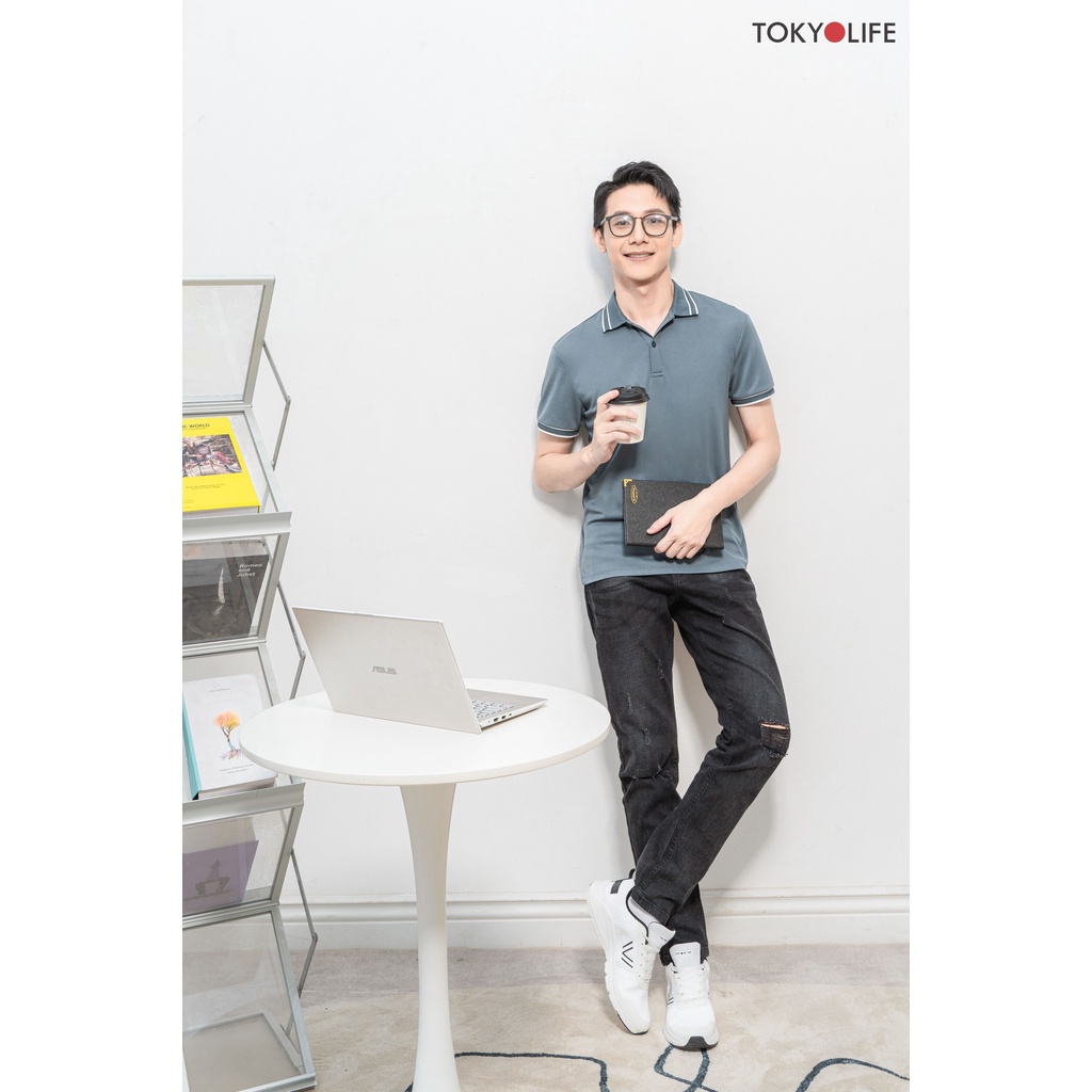 Áo Polo Nam phông cộc tay, vải cotton Kháng Khuẩn Cao Cấp TOKYOLIFE I7POL002K