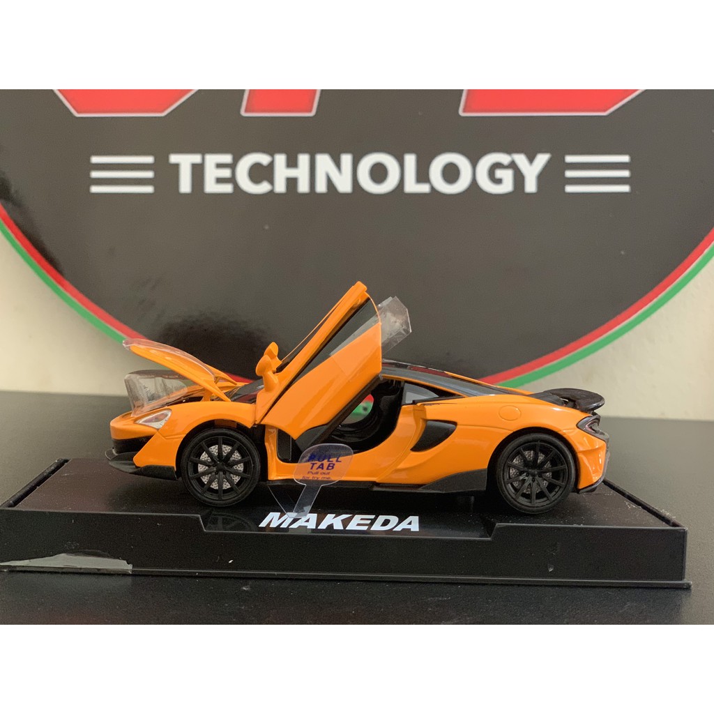 Xe mô hình cao cấp làm bằng hợp kim Mclaren 720s tỉ lệ 1:32 màu cam