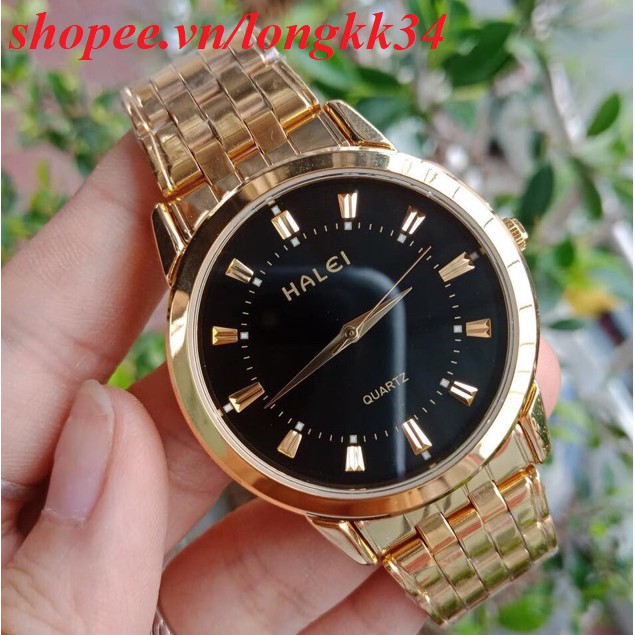 Đồng hồ nam HALEI dây da kim loại