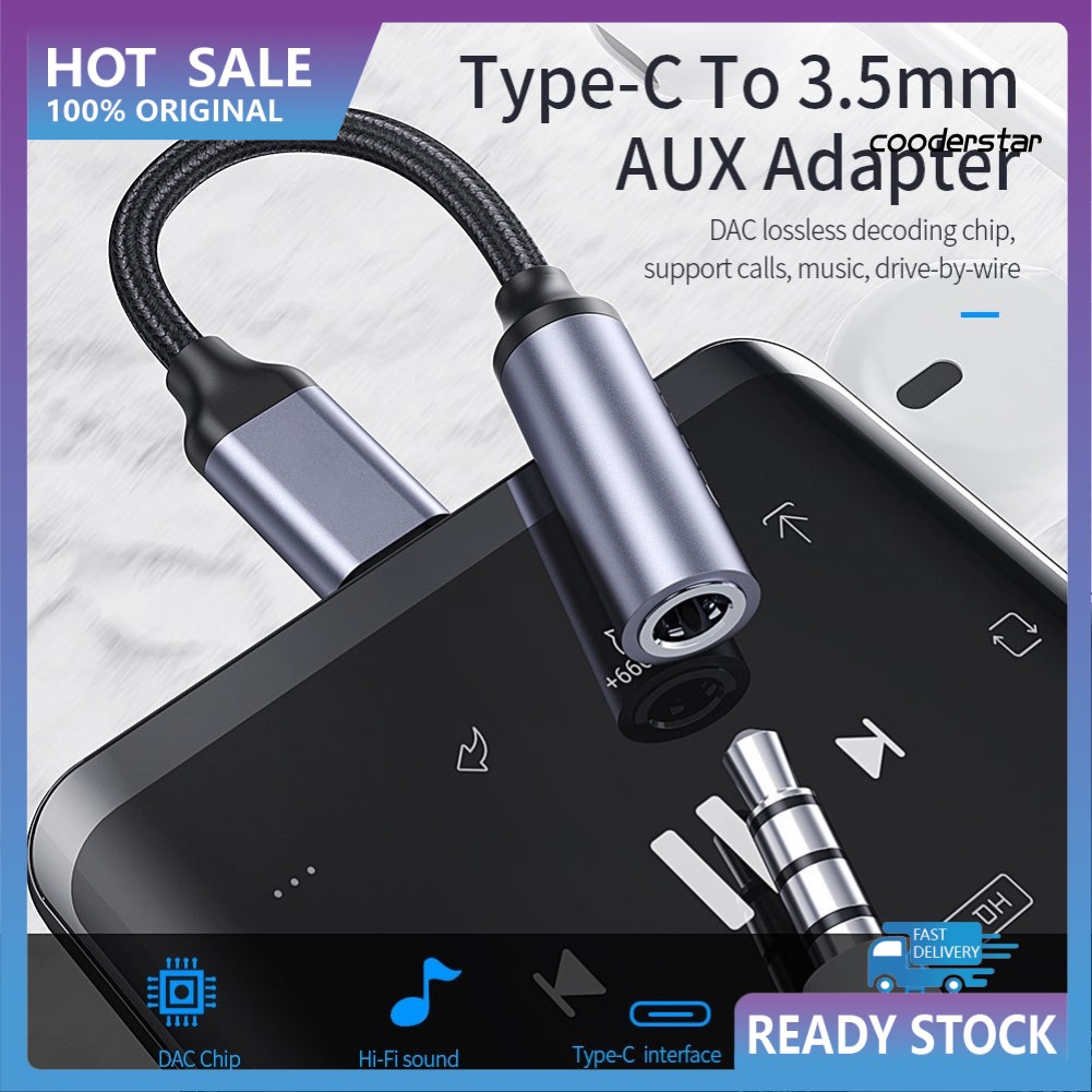 Cáp chuyển đổi từ cổng Type-C sang cổng âm thanh 3.5mm