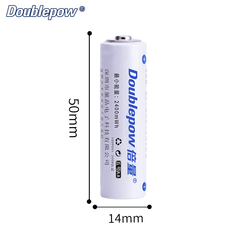 Pin Sạc Có Cổng Micro USB AA 1.5v Doublepow 2400mWh