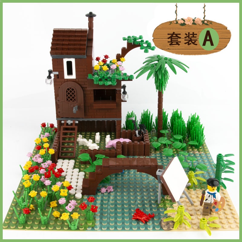 Bộ Đồ Chơi Lego Lắp Ráp Ngôi Nhà Trên Cây Rừng Qiaoji MOC