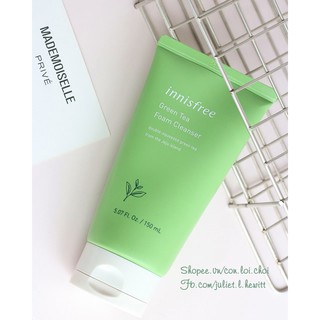 [MẪU MỚI 2019] Sữa rửa mặt Innisfree Green Tea Pure Cleansing Foam