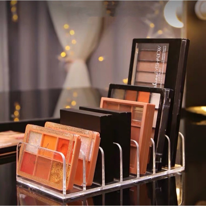 Hộp Đựng Phấn Mắt Bằng Acrylic Trong Suốt Chia Ngăn Tiện Dụng