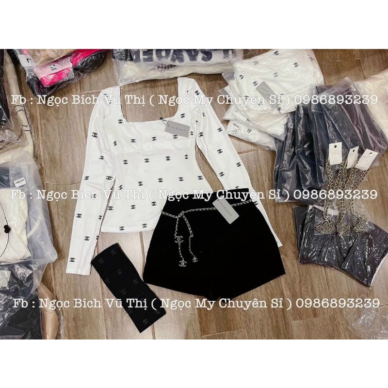 Sét áo thun quần short kèm belt