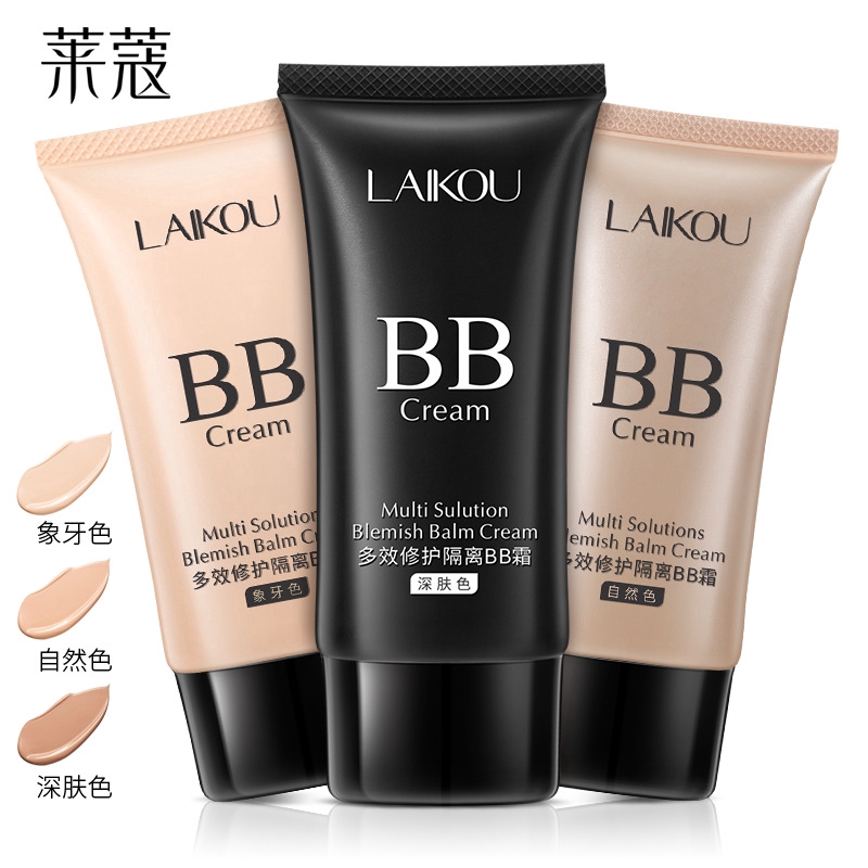LAIKOU BB Cream Che Khuyết Điểm cách ly giữ ẩm thống nhất kiểm soát dầu màu sáng trang điểm khỏa thân