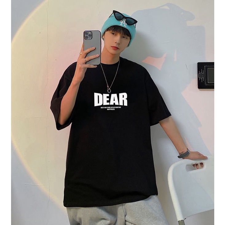 Áo thun tay lỡ Dear unisex, áo phông oversize form rộng phong cách cực chất | BigBuy360 - bigbuy360.vn