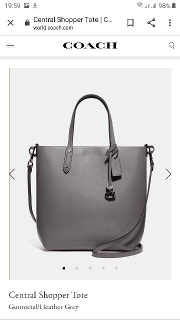 Túi Coach Tote Da Thật da bóng, Hàng Authentic