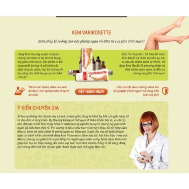 Kem Giãn Tỉnh Mạch Varikosette Nga Chuẩn Auth | BigBuy360 - bigbuy360.vn