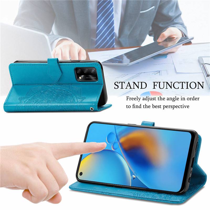 Bao Da Điện Thoại PU Nắp Lật Kèm Ngăn Đựng Thẻ In Họa Tiết Nổi Cho OPPO A74 A74 A73 A53 A7 5G | BigBuy360 - bigbuy360.vn