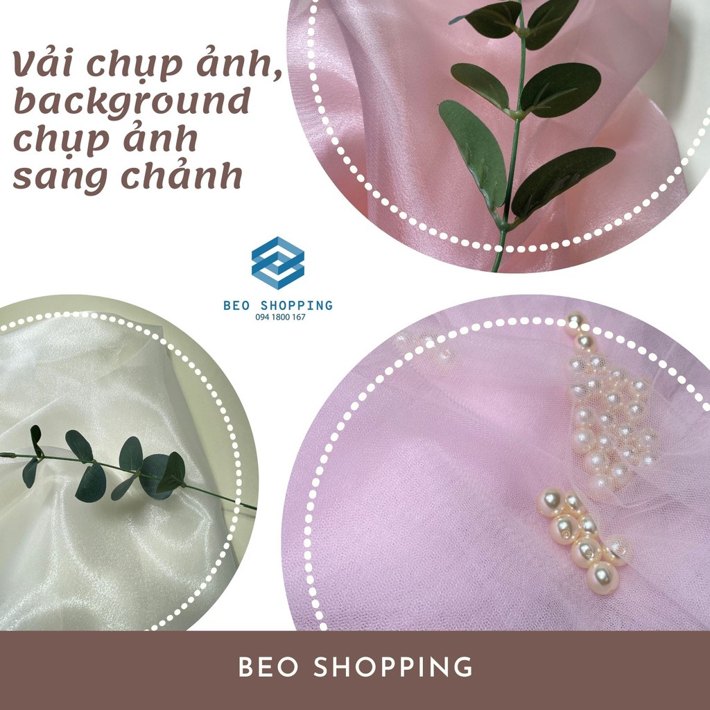 Vải voan chụp ảnh, background chụp ảnh sang chảnh, phụ kiện chụp hình