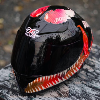 Mũ Fullface ROC m138B 1 kính lên tem Venom , bao dán tem, tặng kèm túi đựng, BẢO HÀNH 12 tháng