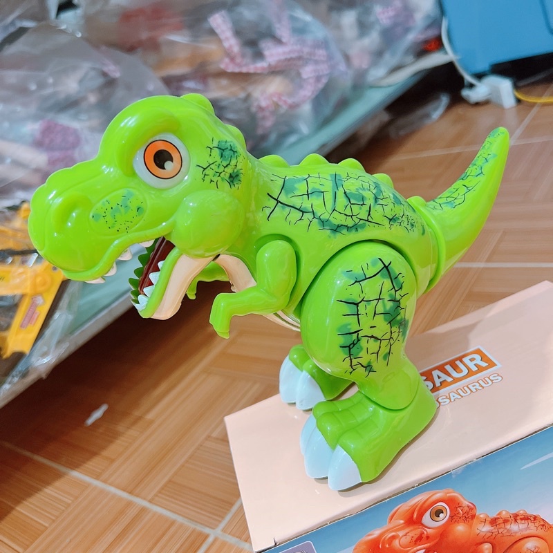 Xả Đồ chơi ! Khủng long có nhạc đèn 2 màu xanh cam mã 3361 (SP002246 )