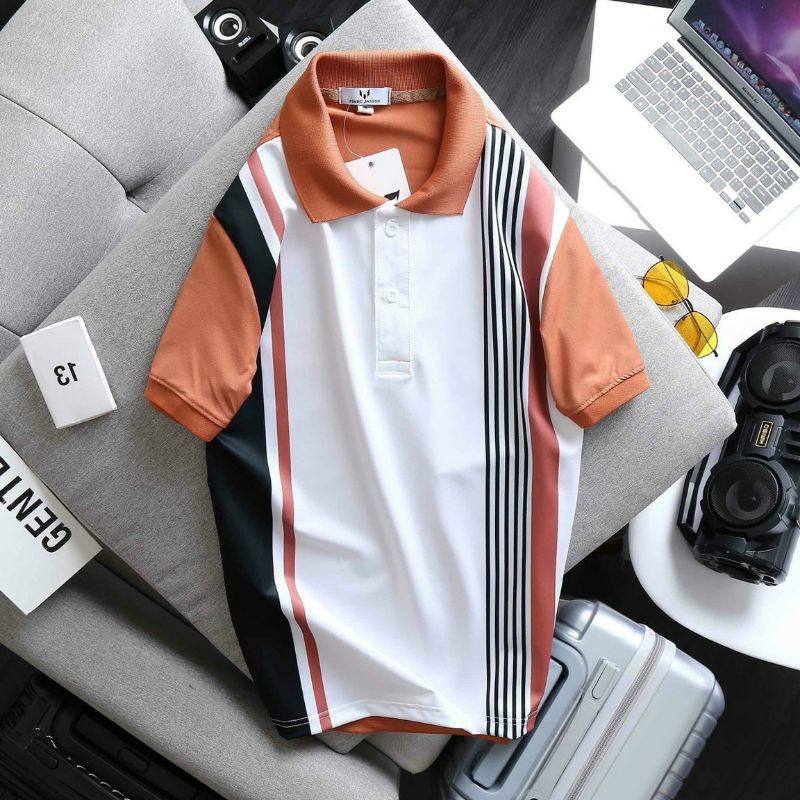 Áo thun cá sấu nam sọc đứng cực sang đẹp chảnh nha | BigBuy360 - bigbuy360.vn