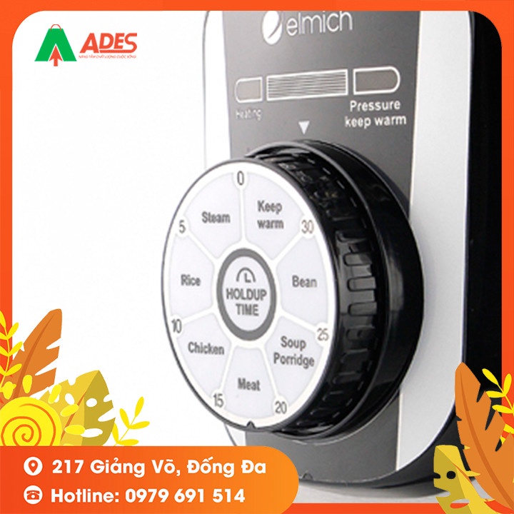 [Mã 154ELSALE2 giảm 7% đơn 300K] Nồi Áp Suất Elmich PCE-1802 - Bảo Hành Chính Hãng - Nồi Hầm, Hâm, Ủ - Dung Tích 5L