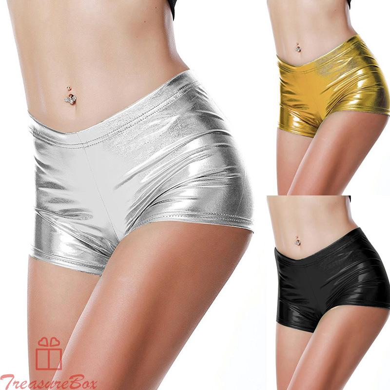 Women Ladies Shorts Clubwear Party Pants Costume Mini Tight Solid Wet look Low waist Women Ladies Sexy Bottoms | BigBuy360 - bigbuy360.vn
