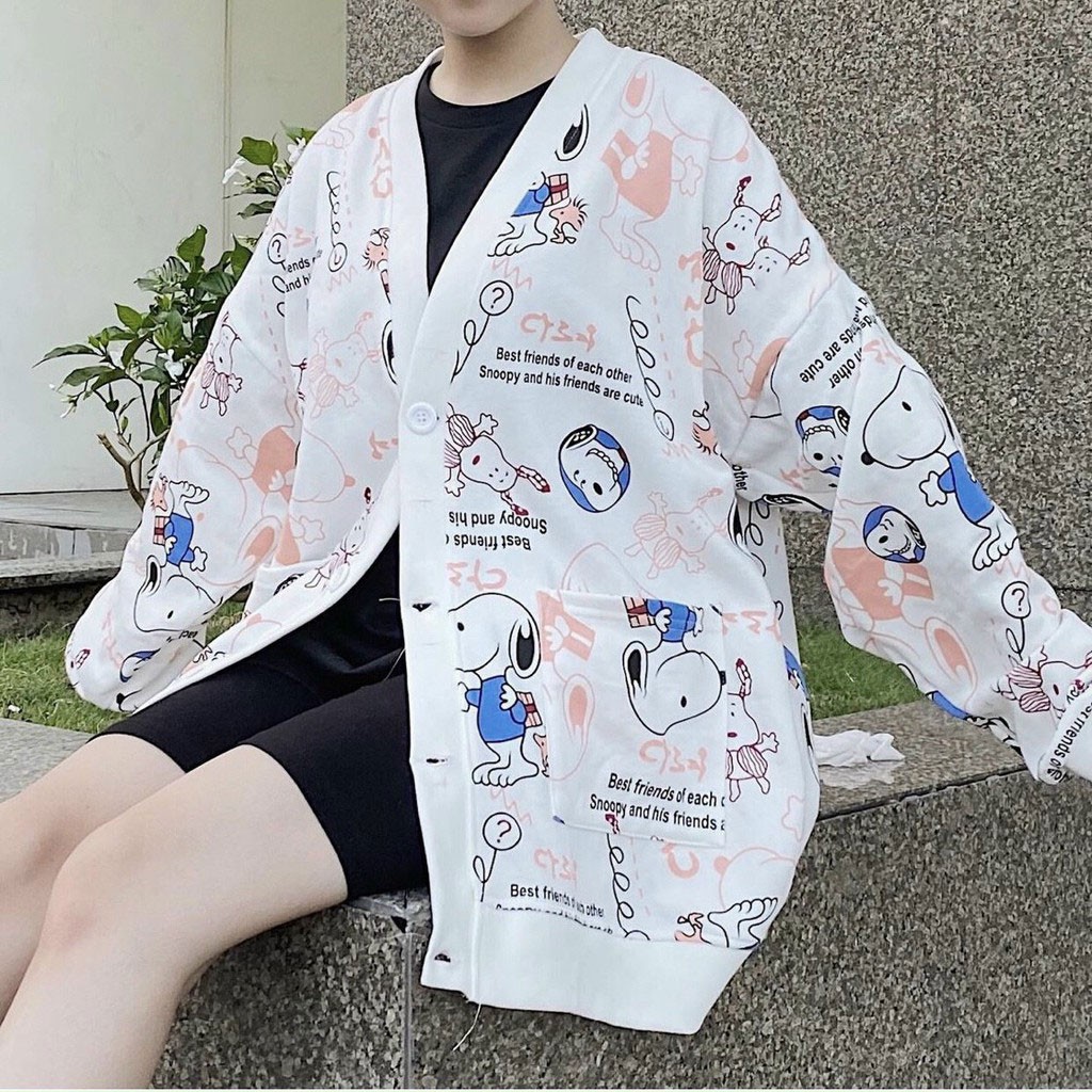 Áo Cardigan chất nỉ SNOOPY Áo cardigan form rộng Hàn Quốc_VIESTAR | BigBuy360 - bigbuy360.vn