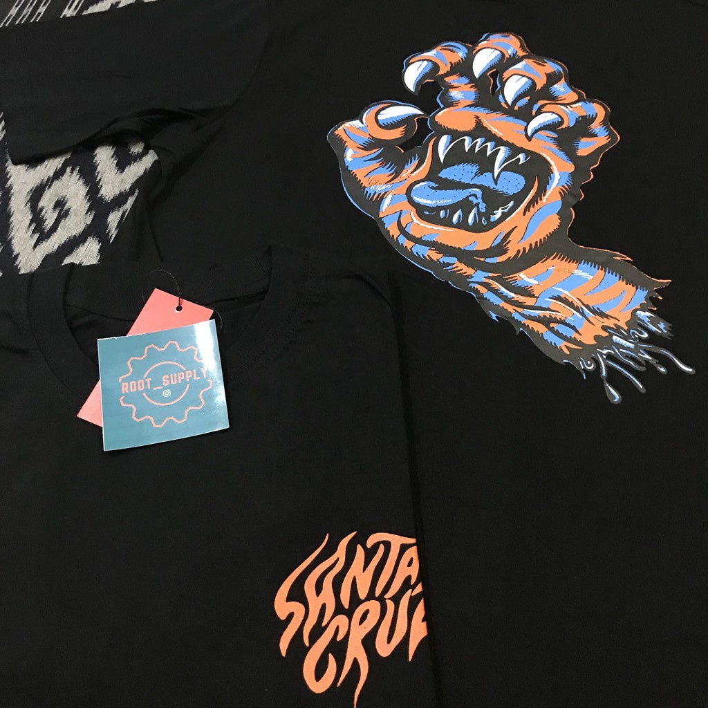 Santa cruz series cao su plastisol in màn hình ngắn tay cotton chải kỹ 30s t áo sơ mi m và l cho nam lelaki đen lớn cộng với kích thước xs-xxxl 100% cotton nam giới quà tặng sinh nhật thông thường