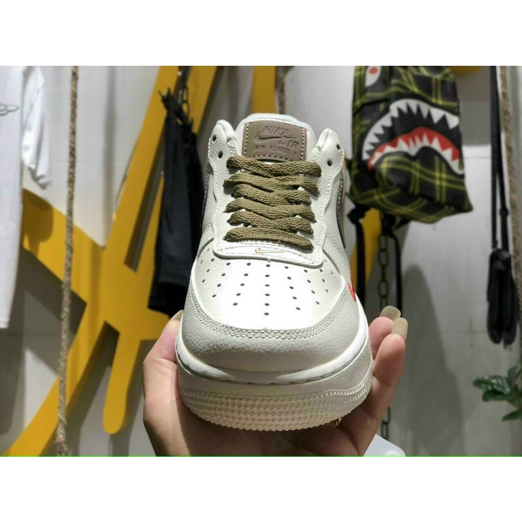 Giày Sneaker AF1 custom Vệt nâu chất lượng nguyên bản MSN2371