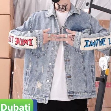 ÁO KHOÁC JEAN CHẤT BÒ NAM UNISEX CHỮ STRANGE PHONG CÁCH HÀN QUỐC TRẺ TRUNG- DUBATI FASHION