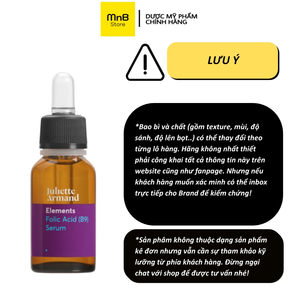 Tinh chất  Juliette Armand Folic Acid B9 phục hồi làm dịu da 20ml