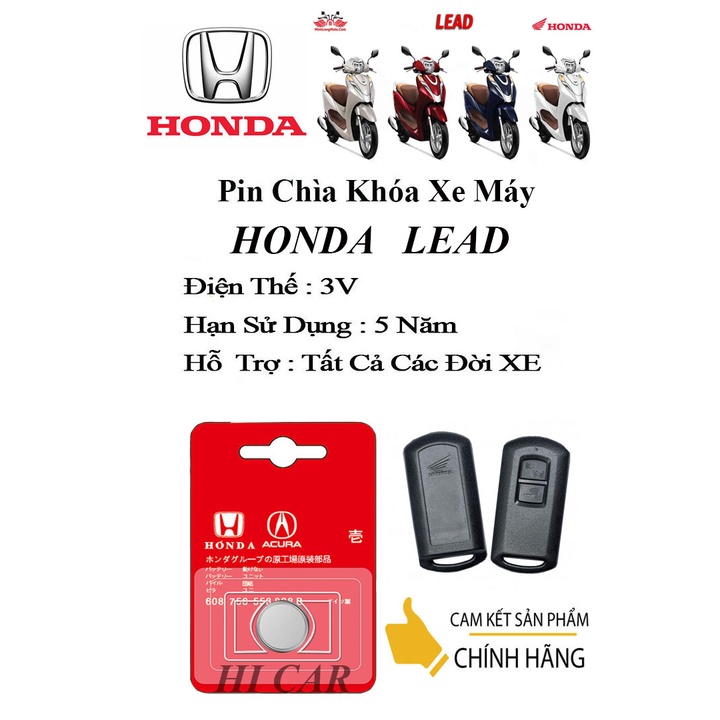 Pin chìa khóa xe máy Honda Lead chính hãng Panasonic