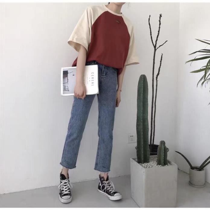 Quần Jean Lửng Nữ 9 Tấc Ống Suông Lưng Cao Hàn Quốc Quần Jean Denim Xanh Ulzzang Quần Bò Nữ Rách Gối Eo Cao Cạp Cao