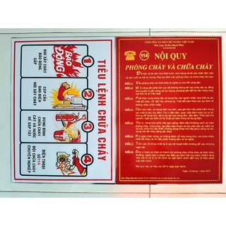 Bộ bảng nội và quy tiêu lệnh PCCC cho dãy phòng trọ (hình thật 100%)